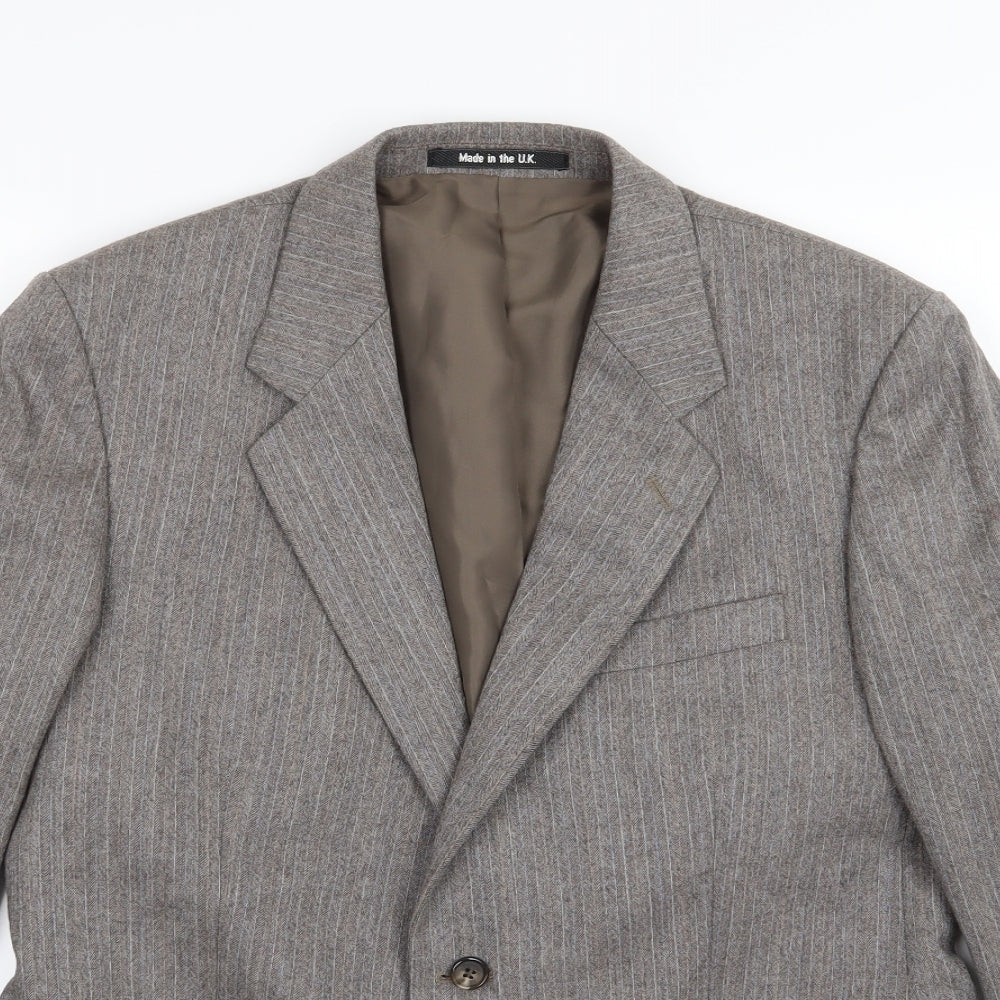 Mens UK Size 40 Preworn Regular Brown Suit Jacket