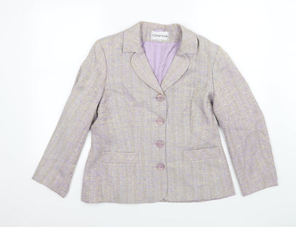 Gina Womens Purple  Rayon Jacket  Size 14
