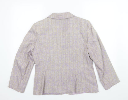 Gina Womens Purple  Rayon Jacket  Size 14