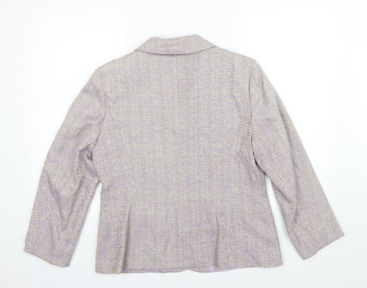 Gina Womens Purple  Rayon Jacket  Size 14