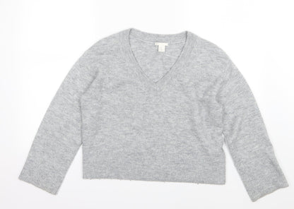 H&M Womens Grey  Knit Pullover Jumper Size XS