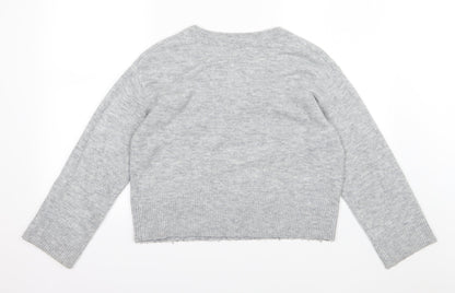 H&M Womens Grey  Knit Pullover Jumper Size XS