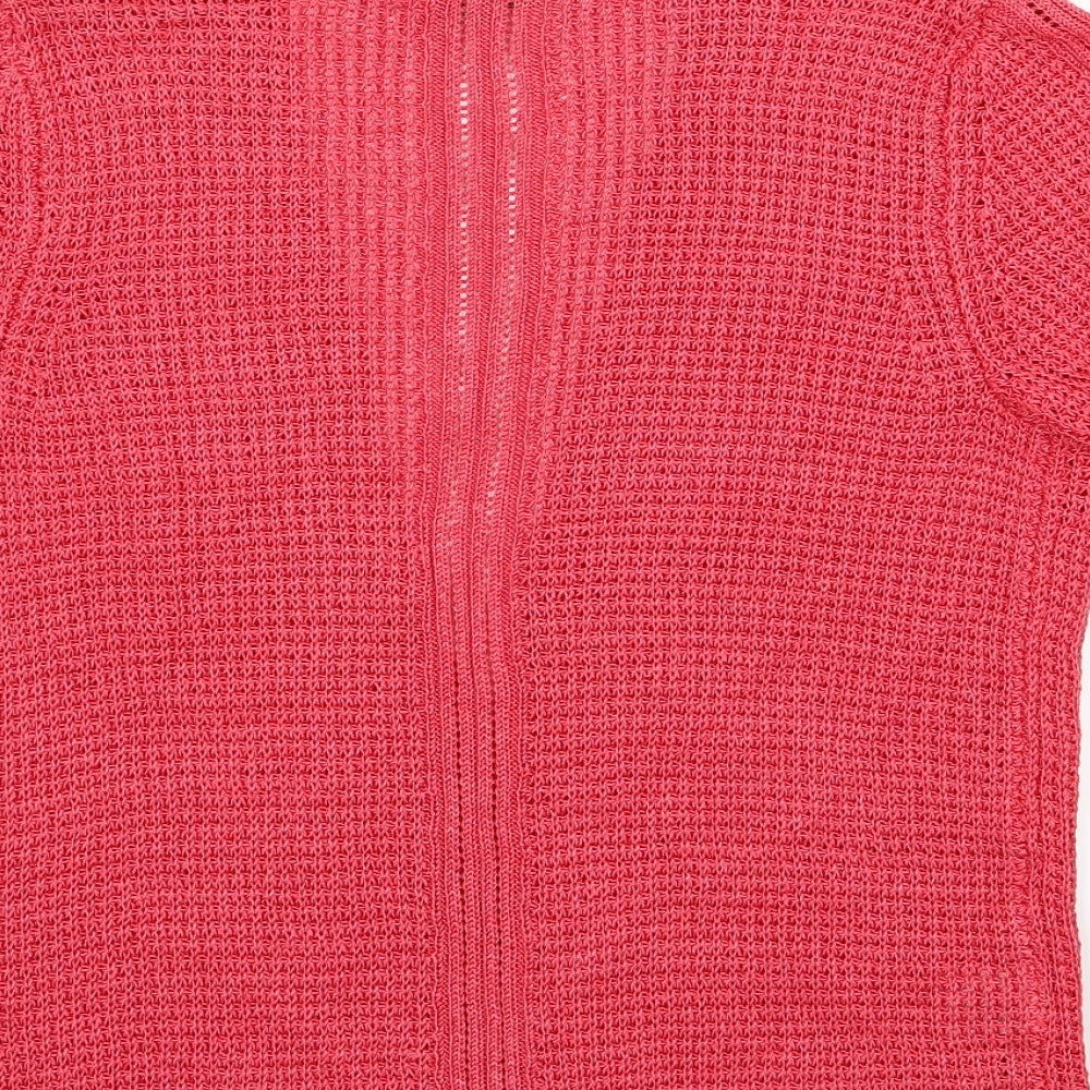 Country Casuals Womens Pink  Knit Cardigan Jumper Size S