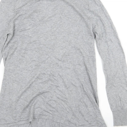 BHS Womens Grey  Knit Cardigan Jumper Size 10