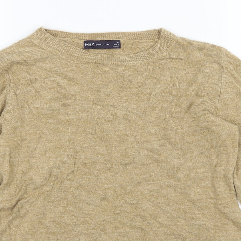 Marks and Spencer Womens Brown  Knit Pullover Jumper Size 10