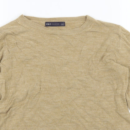 Marks and Spencer Womens Brown  Knit Pullover Jumper Size 10