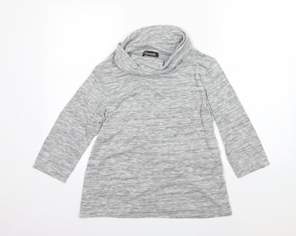 Alexara Womens Grey  Knit Pullover Jumper Size 16