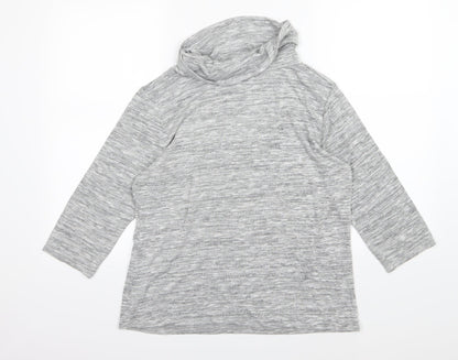 Alexara Womens Grey  Knit Pullover Jumper Size 16