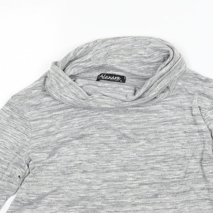 Alexara Womens Grey  Knit Pullover Jumper Size 16