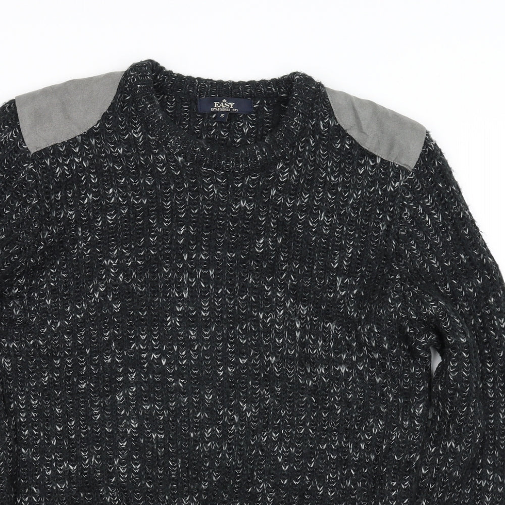 EASY  Mens Black   Pullover Jumper Size S