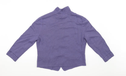 County Jersey Womens Purple   Cardigan Jumper Size 16
