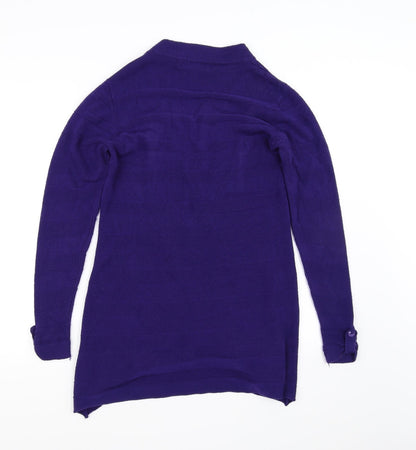 Jessica Graaf Womens Purple   Cardigan Jumper Size M
