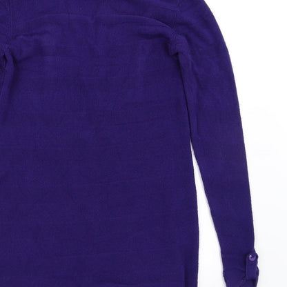 Jessica Graaf Womens Purple   Cardigan Jumper Size M