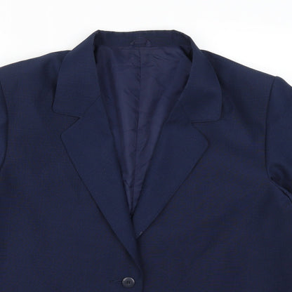 Definitions Collection Womens Blue   Jacket Suit Jacket Size 20