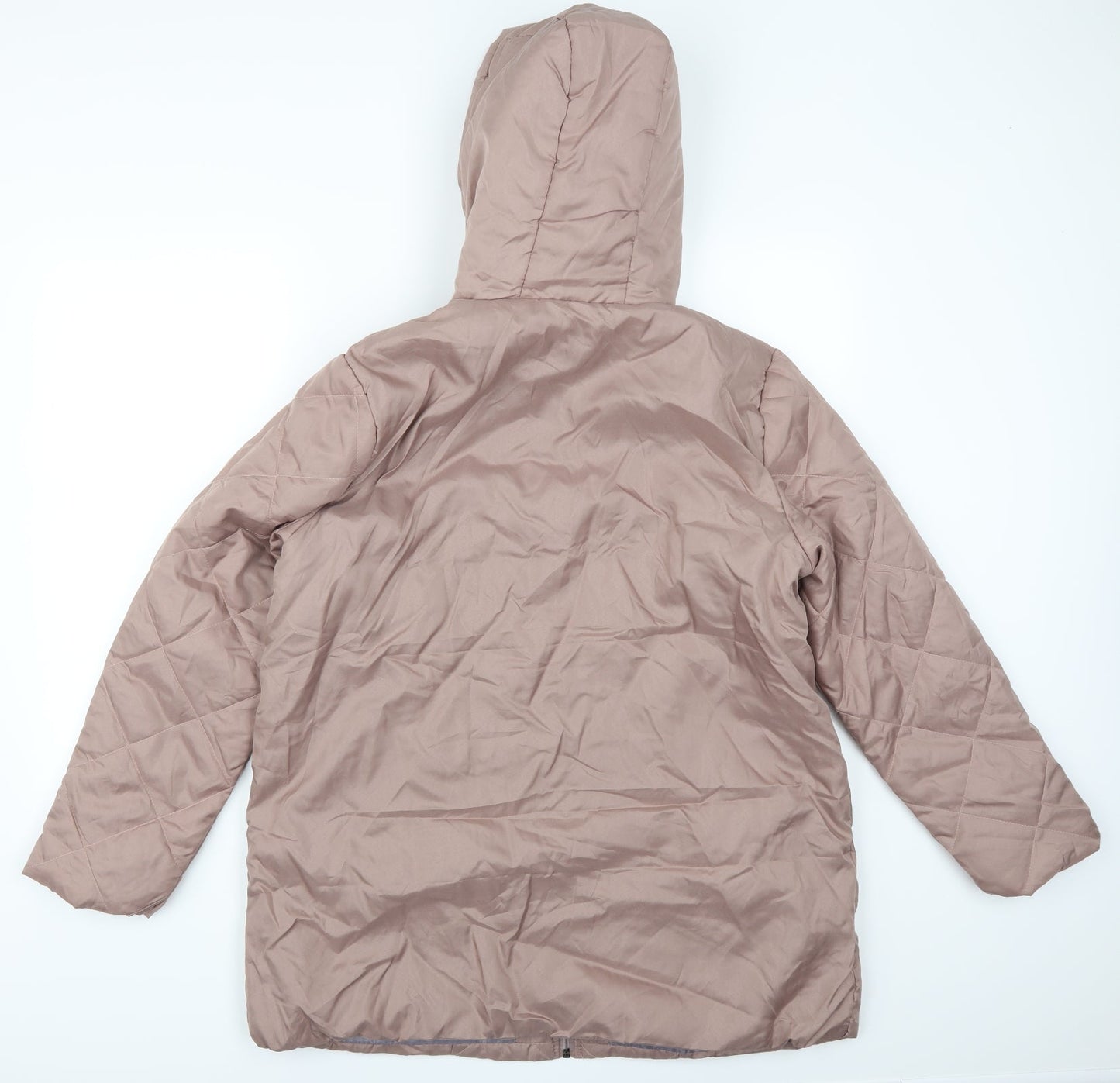 Womens UK Size M Anne De Lancay Pink Quilted Coat