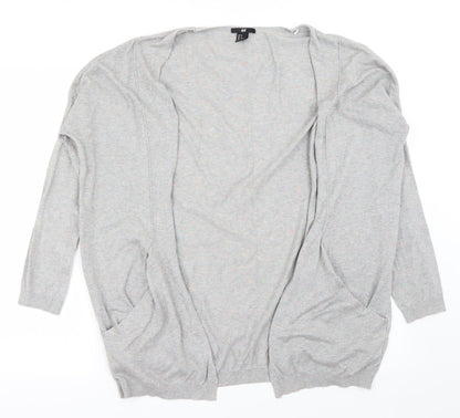 H&M Womens Grey   Cardigan Jumper Size M