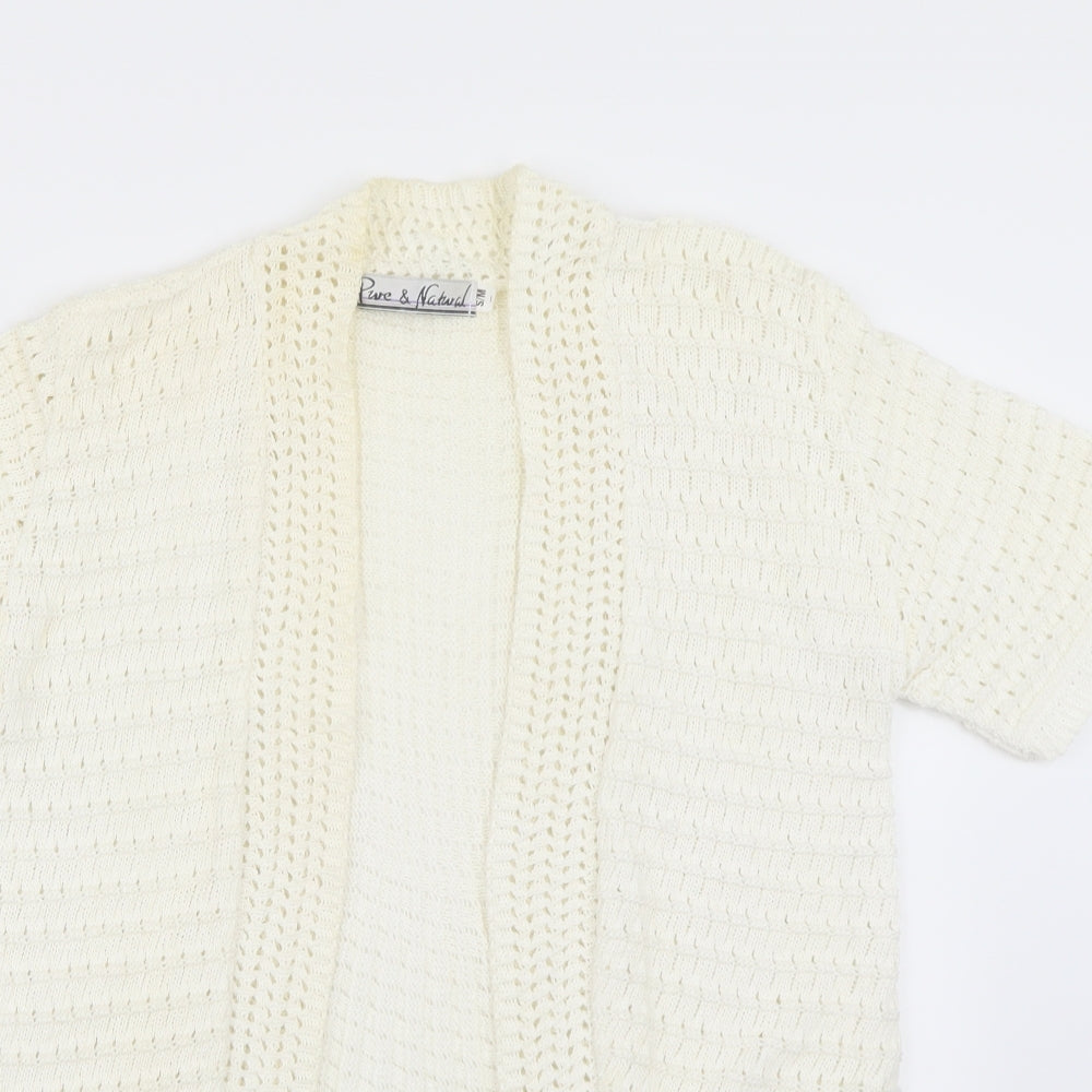 Pure & Natural  Womens Ivory   Cardigan Jumper Size S