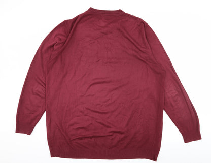 Debenhams Mens Purple  Knit Pullover Jumper Size 2XL