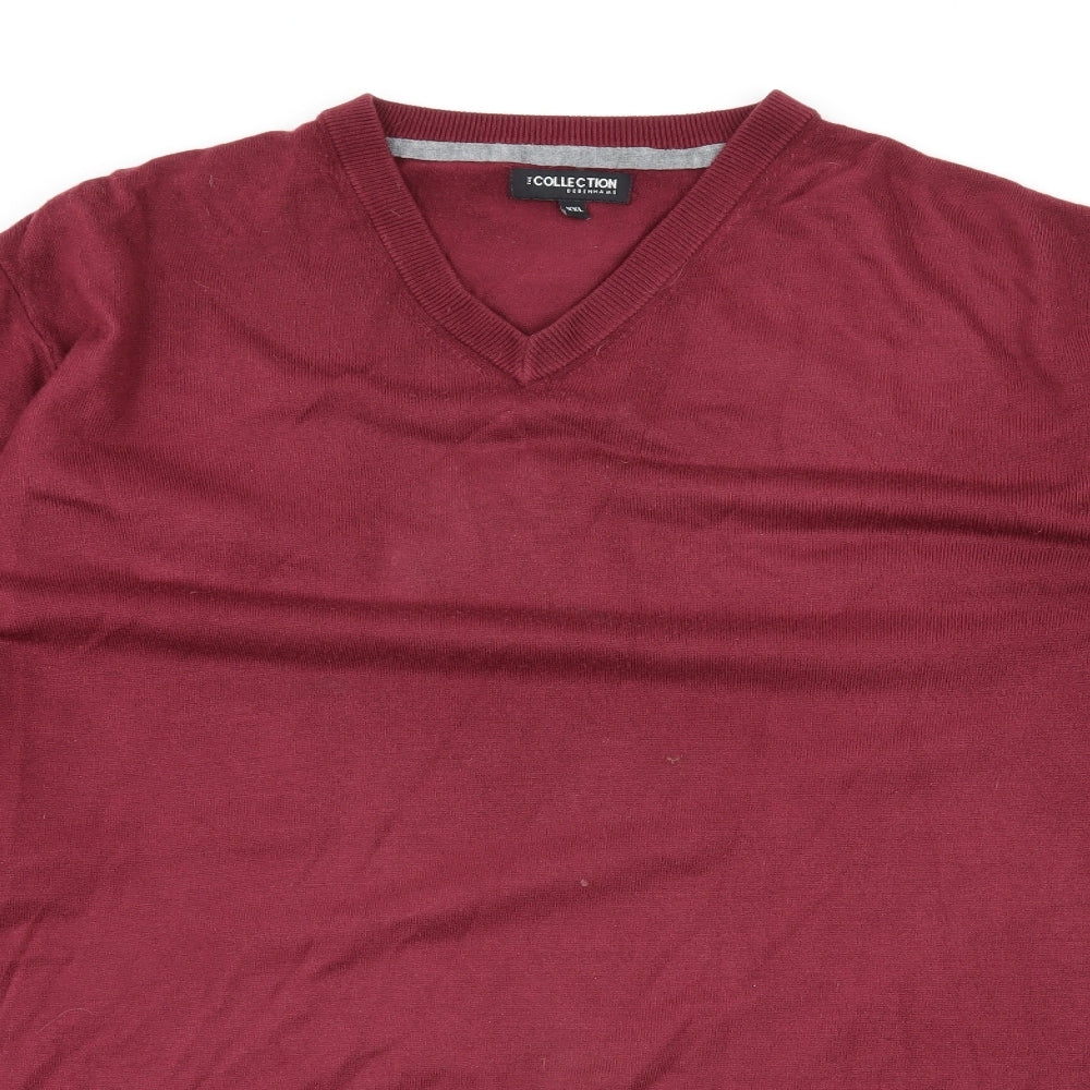 Debenhams Mens Purple  Knit Pullover Jumper Size 2XL