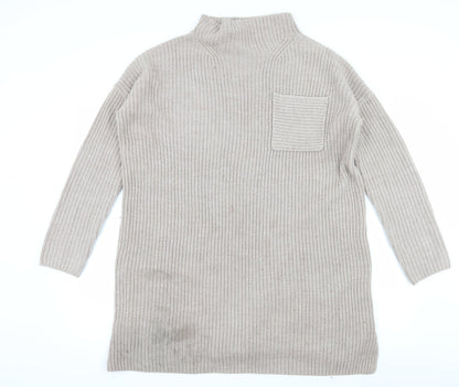 ASOS Womens Grey  Knit Jumper Dress  Size 8