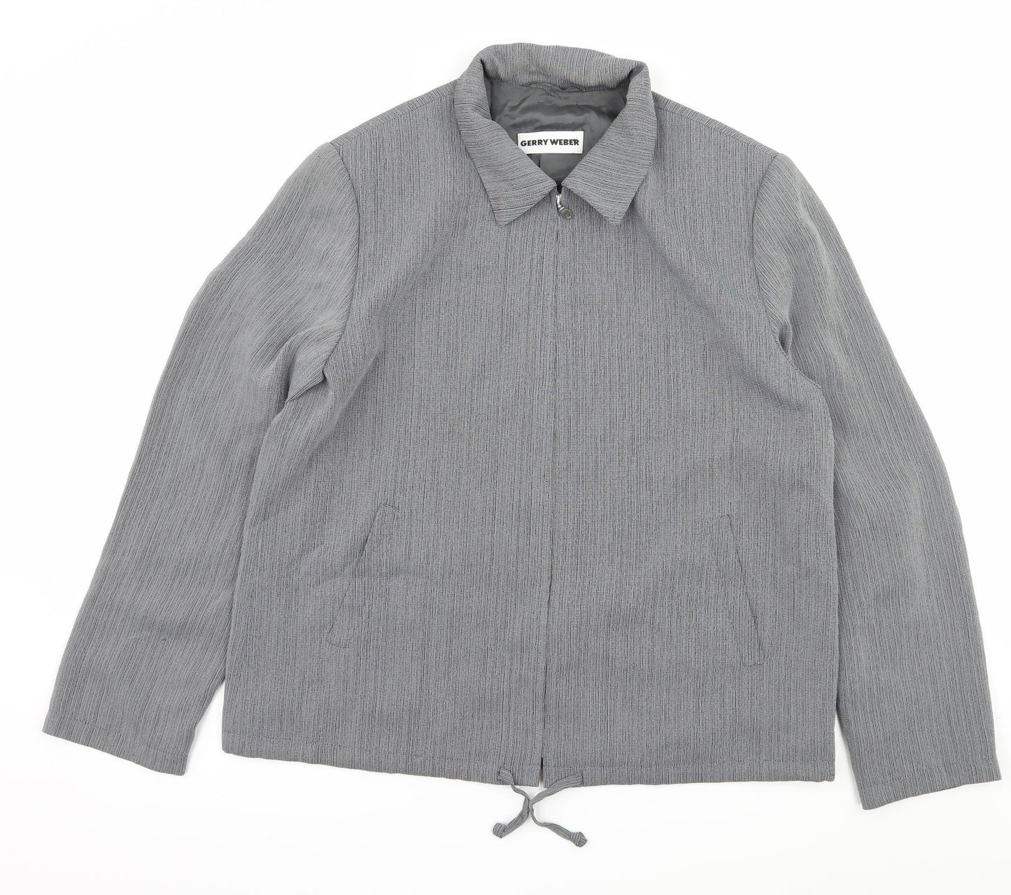 Gerry Weber Womens Grey Striped  Jacket  Size 14