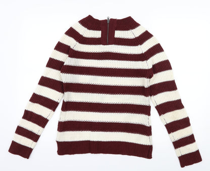 Atmosphere Womens Red Striped Knit Pullover Jumper Size 10