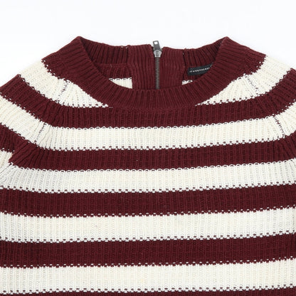 Atmosphere Womens Red Striped Knit Pullover Jumper Size 10