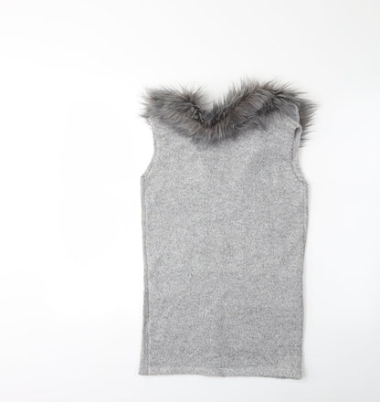 Primark Girls Grey  Knit Jacket Coatigan Size 10 Years