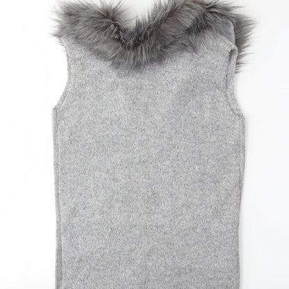 Primark Girls Grey  Knit Jacket Coatigan Size 10 Years