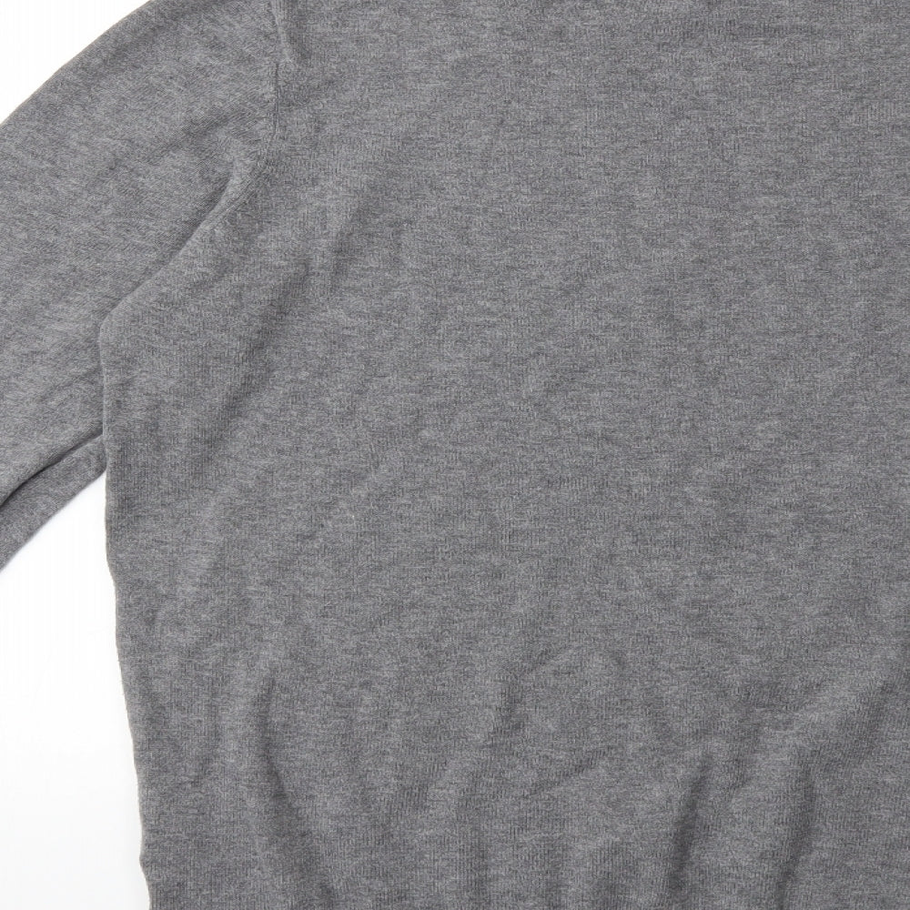 New Look Mens Grey  Knit Pullover Jumper Size L