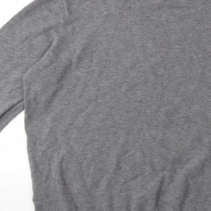 New Look Mens Grey  Knit Pullover Jumper Size L