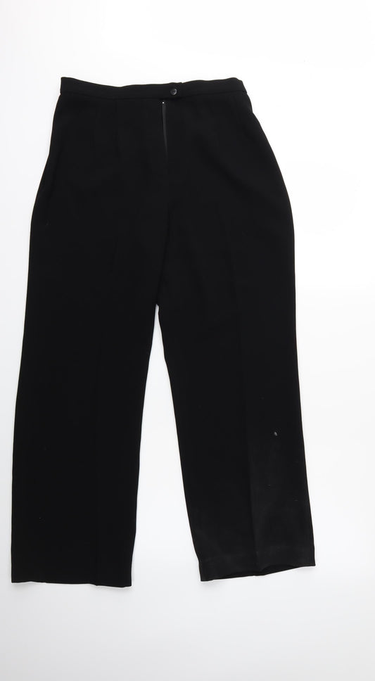 Womens UK Size 30 in Gold Regular Fit  Black Trousers
