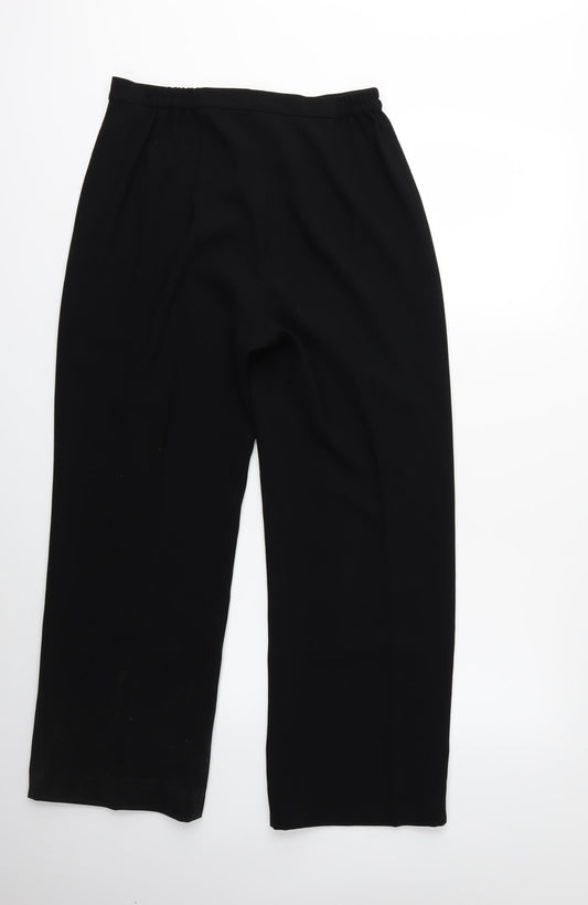 Womens UK Size 30 in Gold Regular Fit  Black Trousers