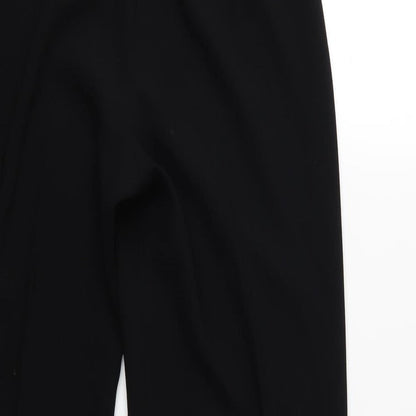 Womens UK Size 30 in Gold Regular Fit  Black Trousers