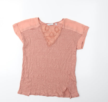 Womens UK Size 10 NEXT Pink Basic T-Shirt