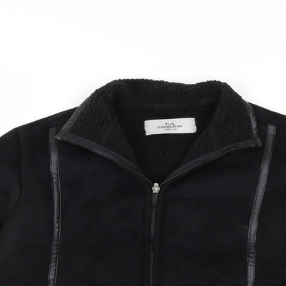 Style Collection Womens Black   Jacket Coat Size 12