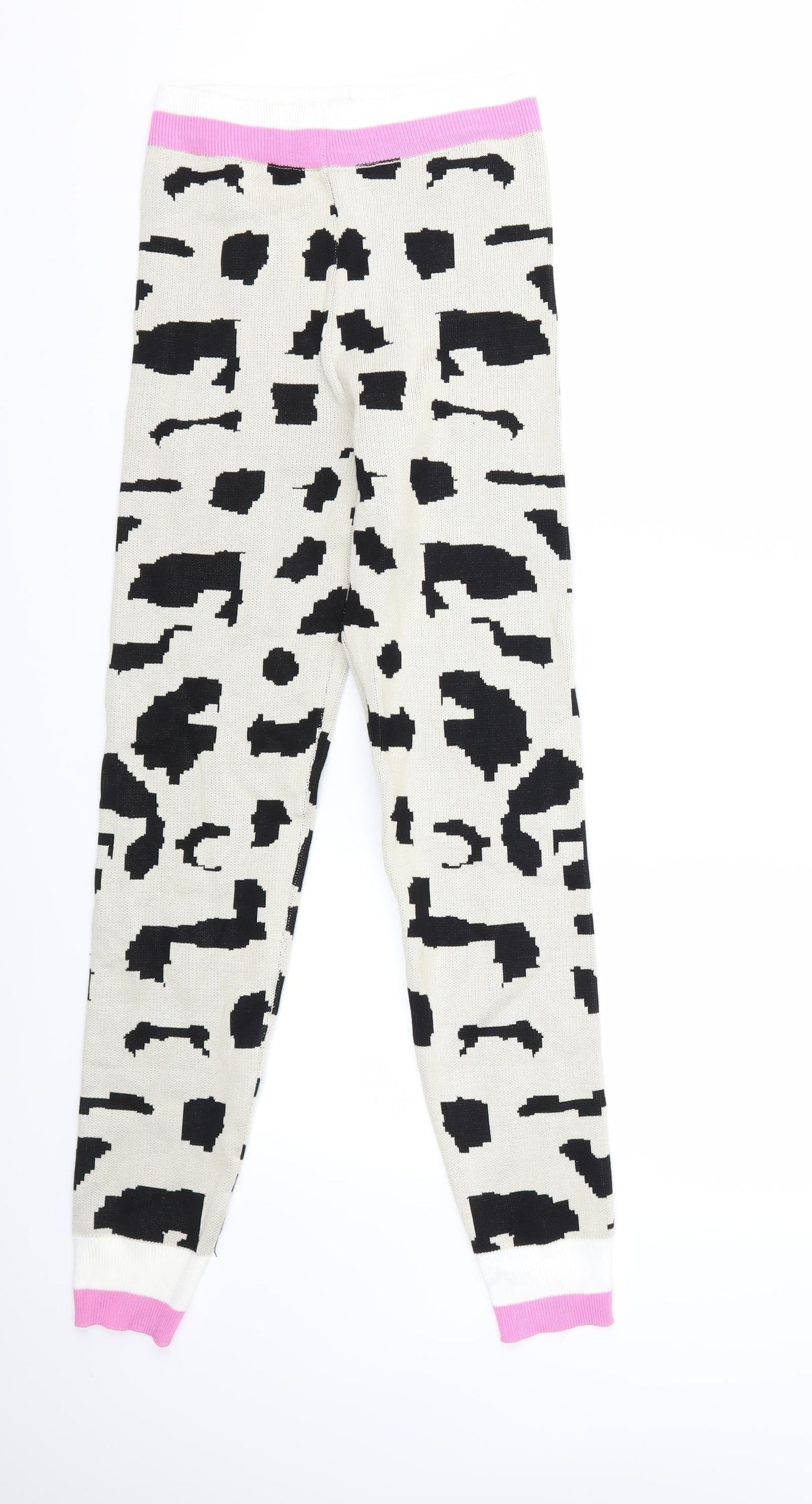 EMMA & ASHLEY Womens Beige Animal Print Knit Trousers  Size M L29 in