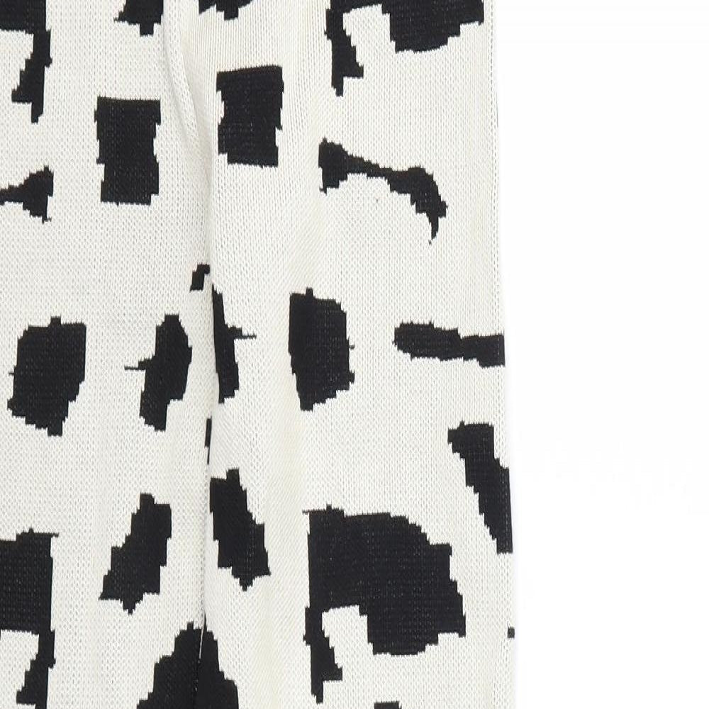 EMMA & ASHLEY Womens Beige Animal Print Knit Trousers  Size M L29 in
