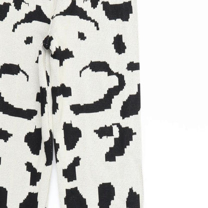 EMMA & ASHLEY Womens Beige Animal Print Knit Trousers  Size M L29 in