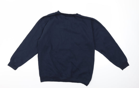 Uneek Mens Blue   Pullover Sweatshirt Size S