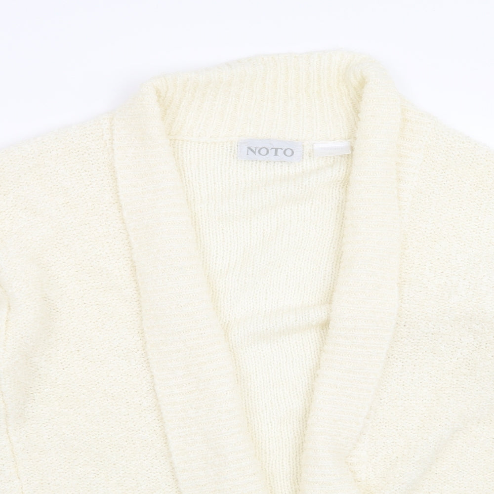 Noto Womens Beige   Cardigan Jumper Size M