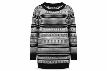 New Look Womens White Striped  Pullover Jumper Size 12