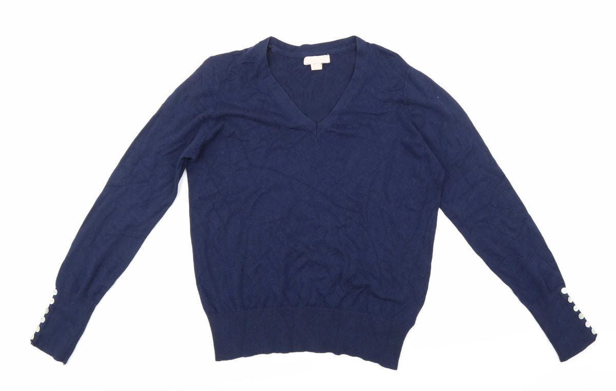 Plum Tree Womens Blue  Knit Pullover Jumper Size 14