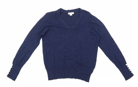 Plum Tree Womens Blue  Knit Pullover Jumper Size 14