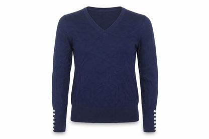 Plum Tree Womens Blue  Knit Pullover Jumper Size 14