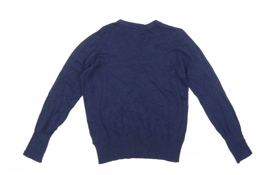 Plum Tree Womens Blue  Knit Pullover Jumper Size 14