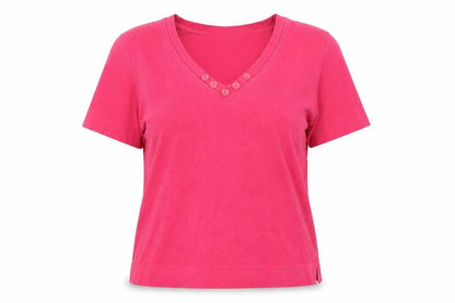 Country Casuals Womens Pink Basic T-Shirt Size M