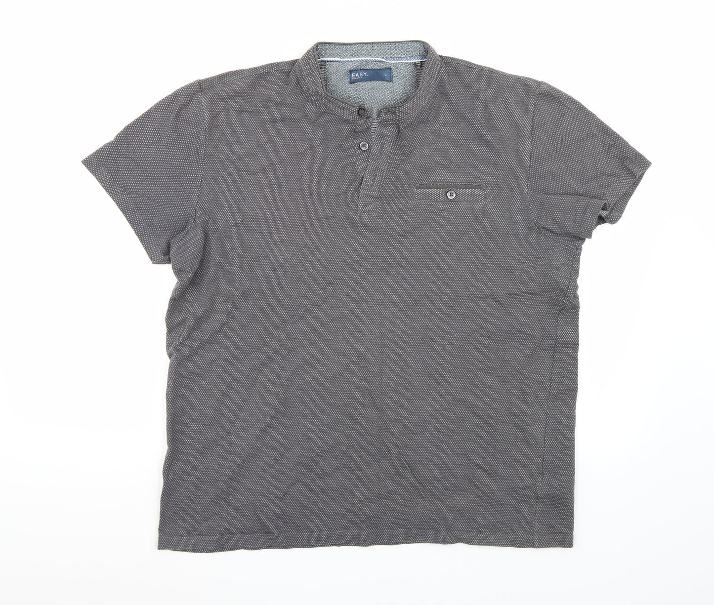 Womens UK Size L Easy Grey Basic T-Shirt