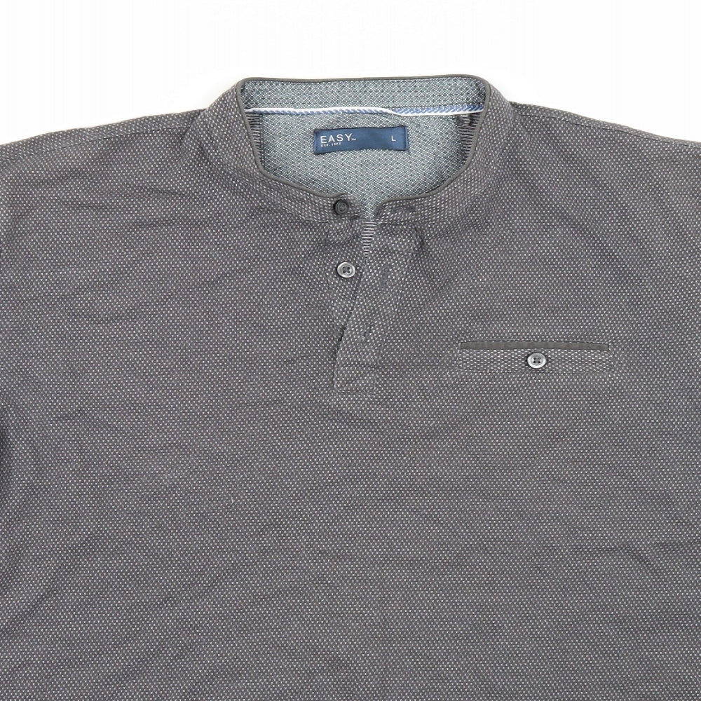 Womens UK Size L Easy Grey Basic T-Shirt