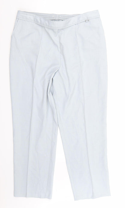Womens UK Size 16 Marks and Spencer Regular Fit  Blue Trousers